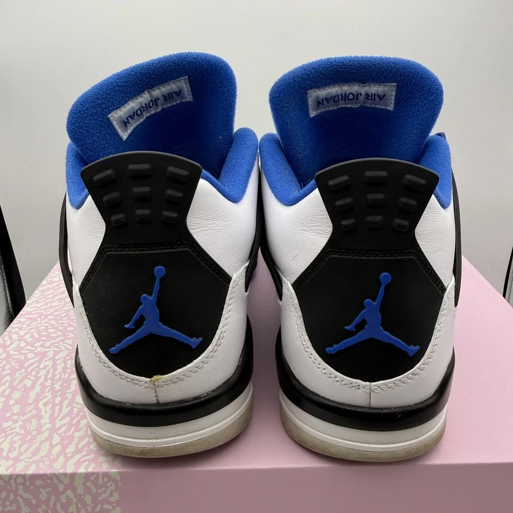 Jordan 4 Retro Motorsport Mens 8.5 White Game Royal Black 308497-117